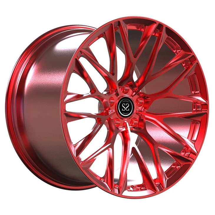 Aston Martin DB11 sérsniðin 1 stykki svikin hjól 21" fáður Cand Red