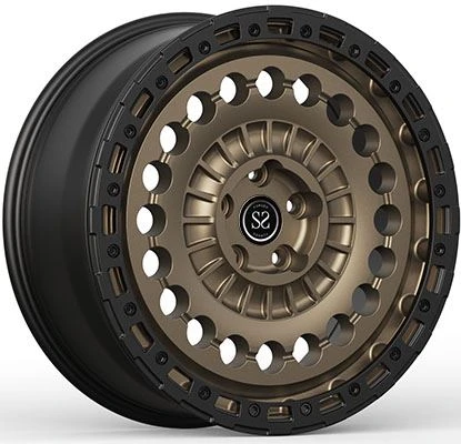 Land Cruiser LC {{0}}x9.0 Custom Bead Lock Felgur Satin Bronze