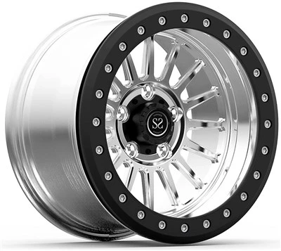 Heavy Duty Big Lip Polished 4x4 Custom 1 PC felgur 15,16,17 og 18 tommur