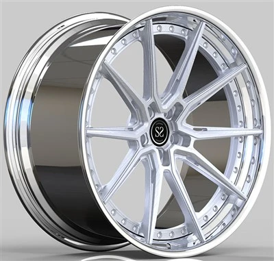 Volvo XC90 B5 2021 20x9.0 Custom 2-PC felgur fáður vara+silfurdiskur