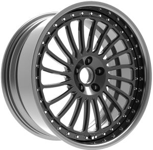 Sérsniðin Glans Black 2-PC svikið hjól fyrir Lamborghini