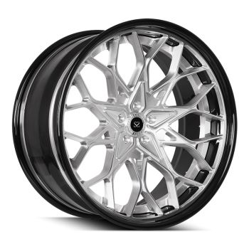Sérsniðin gljáandi svartur plús burstadiskur 5x112 20tommu 3-PC falsaðar felgur fyrir MERCEDES-BENZ AMG SL55
