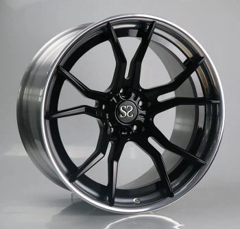 Sérsniðnar gljáandi svartar 22 tommu 2-PC felgur fyrir Porsche Cayenne bílafelgur