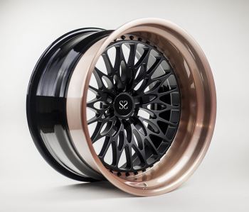 Gloss Black 22inch 3-PC svikin felgur úr 6061-T6 ál málmblöndu fyrir Lamborghini Aventador
