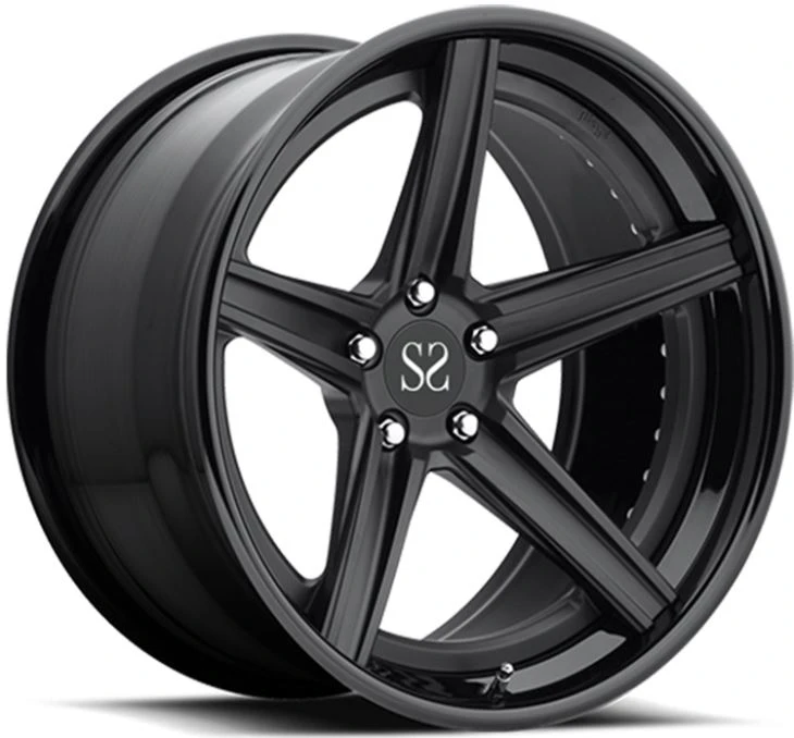 Gloss Black Sérsniðin 2-PC svikin felgur fyrir Lexus IS / 20 tommu álfelgur