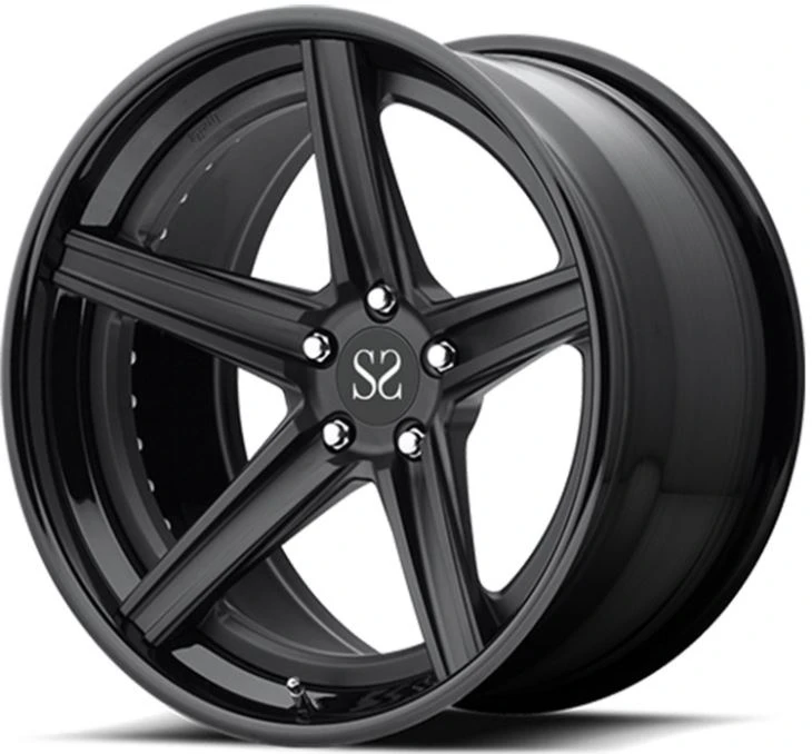 Gloss Black Customized 2-PC Forged Rims For Lexus IS/ 20 Inch Alloy Car Rims