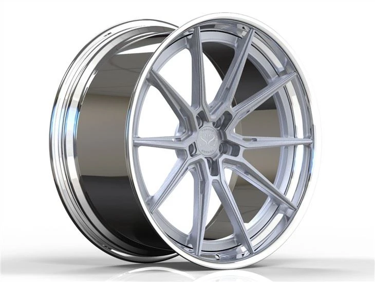2 Piece 20inch 5x112 Aluminum Alloy Wheels Brushed Grey Polished Barrel For Mercedes BMW X3 Forged Rims