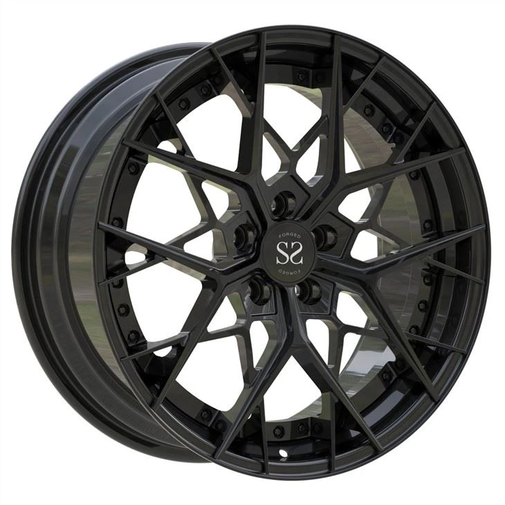 Center Barrel Disc Matte Black RS3 Auto Car Forged 2 Piece Wheels Custom Forging Rims