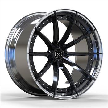 5x130 felgur passa fyrir Lamborghini Urus Big Lip Custom Polish 2-PC falsaðar álfelgur á 19 og 21 tommu