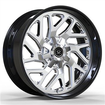SSJK2068 Fit Dodge Ram 1500 New Style Gloss Black Custom 2-PC svikin álfelgur 20 21 Og 22 tommur 5x139,7 / 6x139,7