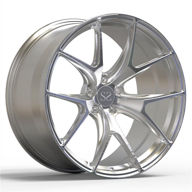 Monoblock SS svikin 1 stykki hjól burstað gljáandi spjaldhjól