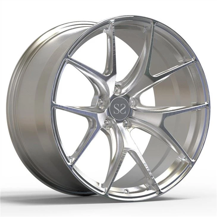 Monoblock SS Forged 1 Pieces Wheel Brushed Gloss Sliver Wheel