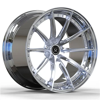 21X10.5 5 X112 boltamynstur fáður tunnu auk glæra bursta diska 2-PC svikin ál...