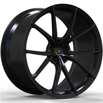 Alfa Romeo Giulia 20x9,5 og 20x11 sérsniðin gljáandi svart svikin einblokkarfelgur 5x110 boltamynstur