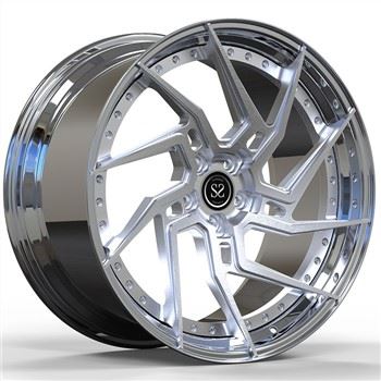 Bugatti Veyron 20 og 21 tommu boltamynstur 5x130 sérsniðnar 2-PC Fægðar vör smíðaðar álfelgur
