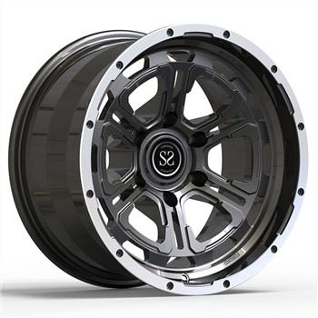Monoblock 1 stykki svikin hjól Gun Metal Bead Lock Style Sport Car Alloy Felgur
