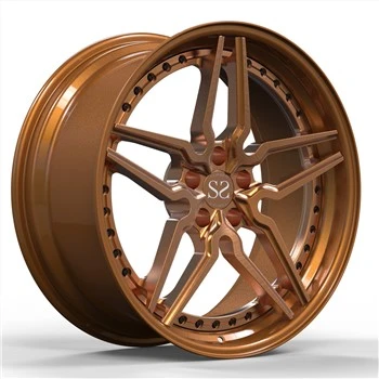 Bílhjól 5x120 5x112 5x130 5x108 burstað brons gullfalsað 2 stykkja sérsniðnar felgur